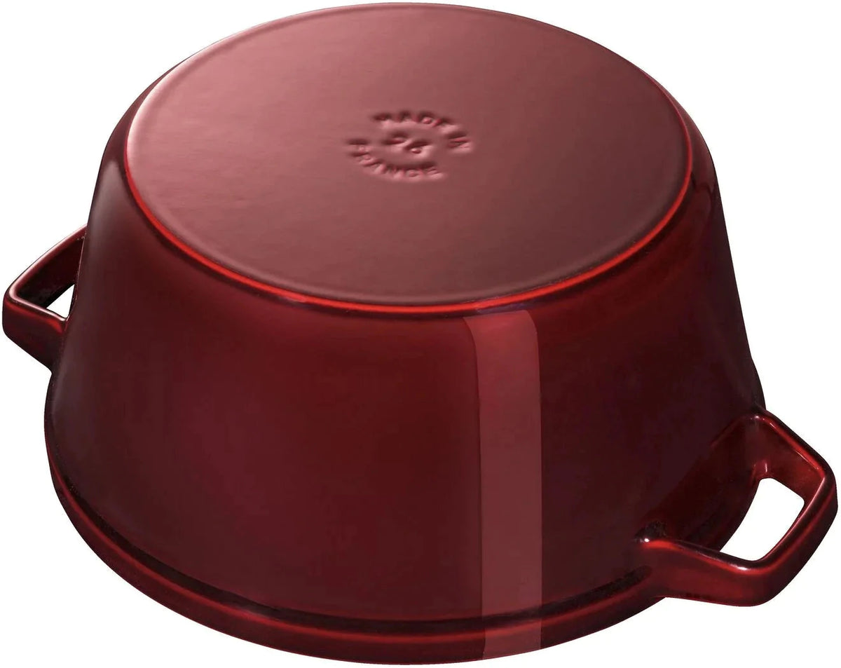 Staub - 4 PC 10" Cast Iron Stackable Cocotte Set Grenadine - 1010768
