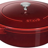 Staub - 4 PC 10" Cast Iron Stackable Cocotte Set Grenadine - 1010768