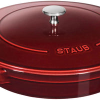 Staub - 4 PC 10" Cast Iron Stackable Cocotte Set Grenadine - 1010768