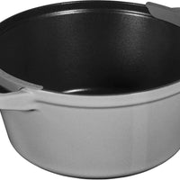 Staub - 4 PC 10" Cast Iron Stackable Cocotte Set Grey - 1010767