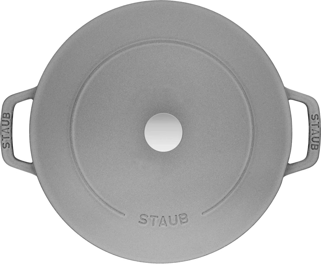 Staub - 4 PC 10" Cast Iron Stackable Cocotte Set Grey - 1010767
