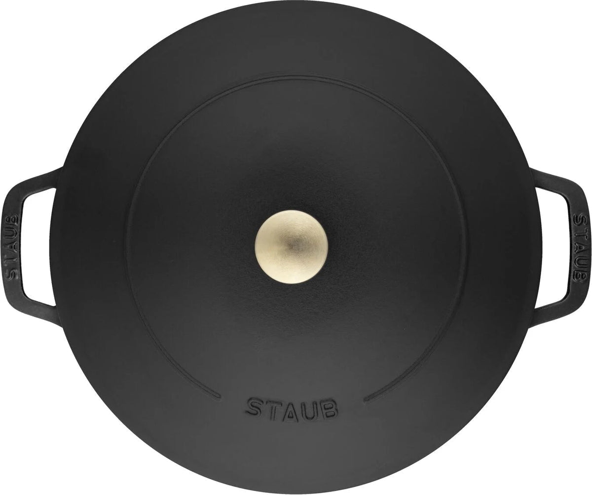 Staub - 4 PC 9.5" Cast Iron Stackable Cocotte Set Black - 1010886