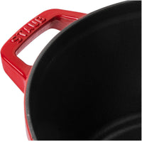 Staub - 4 PC 9.5" Cast Iron Stackable Cocotte Set Cherry - 1010887