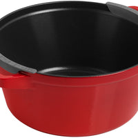 Staub - 4 PC 9.5" Cast Iron Stackable Cocotte Set Cherry - 1010887