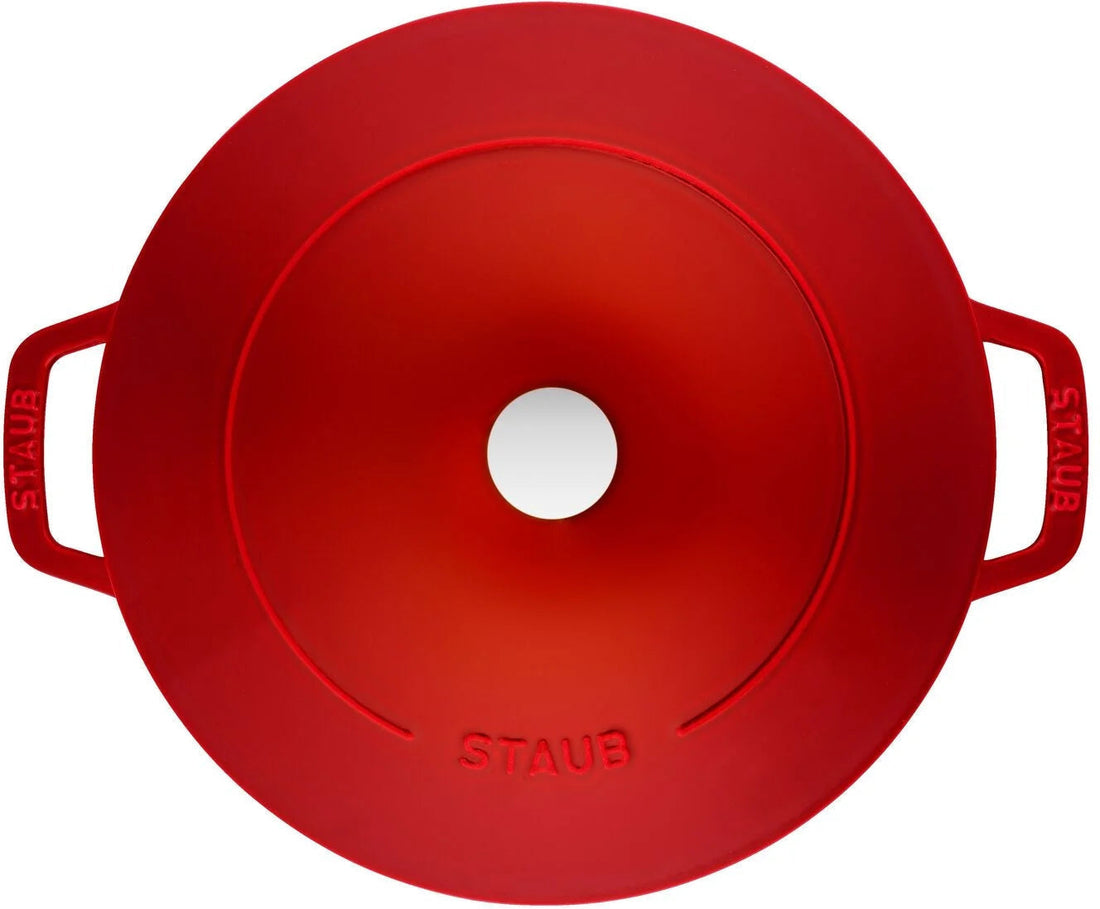 Staub - 4 PC 9.5" Cast Iron Stackable Cocotte Set Cherry - 1010887