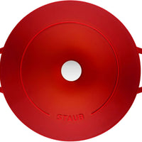 Staub - 4 PC 9.5" Cast Iron Stackable Cocotte Set Cherry - 1010887