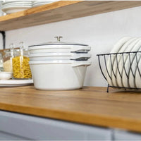 Staub - 4 PC 9.5" Cast Iron Stackable Cocotte Set White Truffle - 1010892