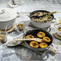 Staub - 4 PC 9.5" Cast Iron Stackable Cocotte Set White Truffle - 1010892