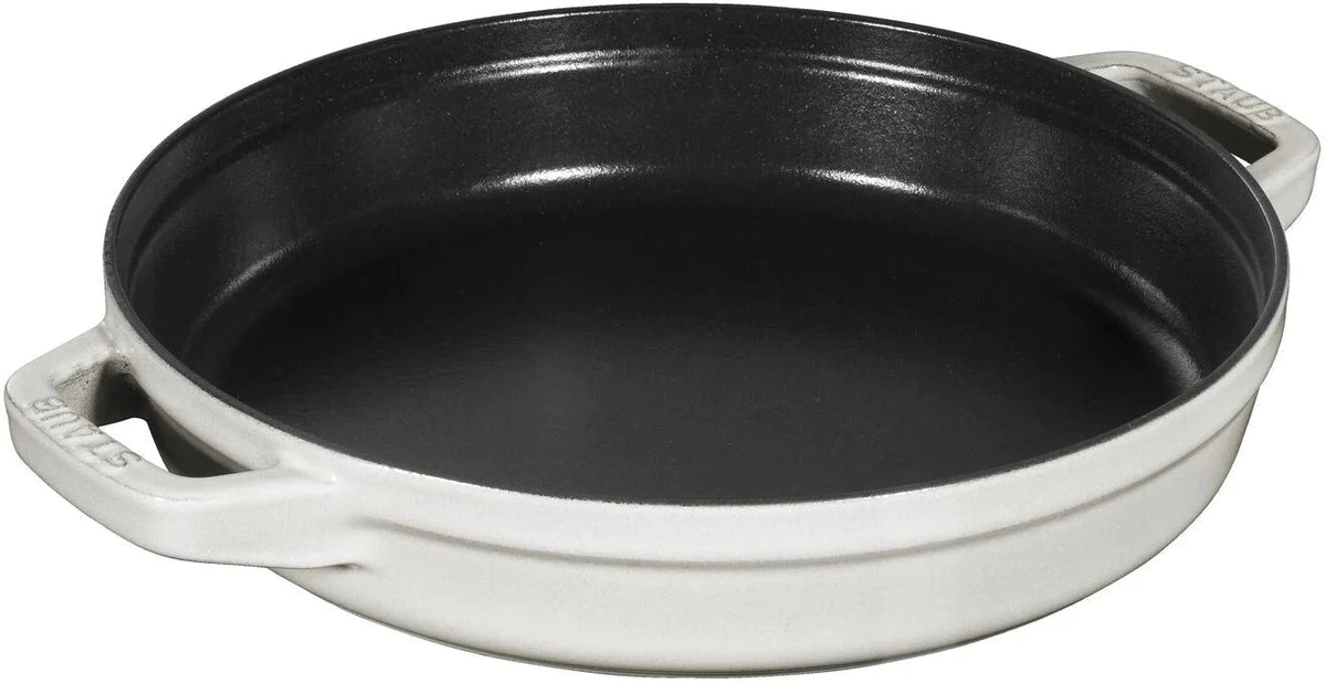 Staub - 4 PC 9.5" Cast Iron Stackable Cocotte Set White Truffle - 1010892
