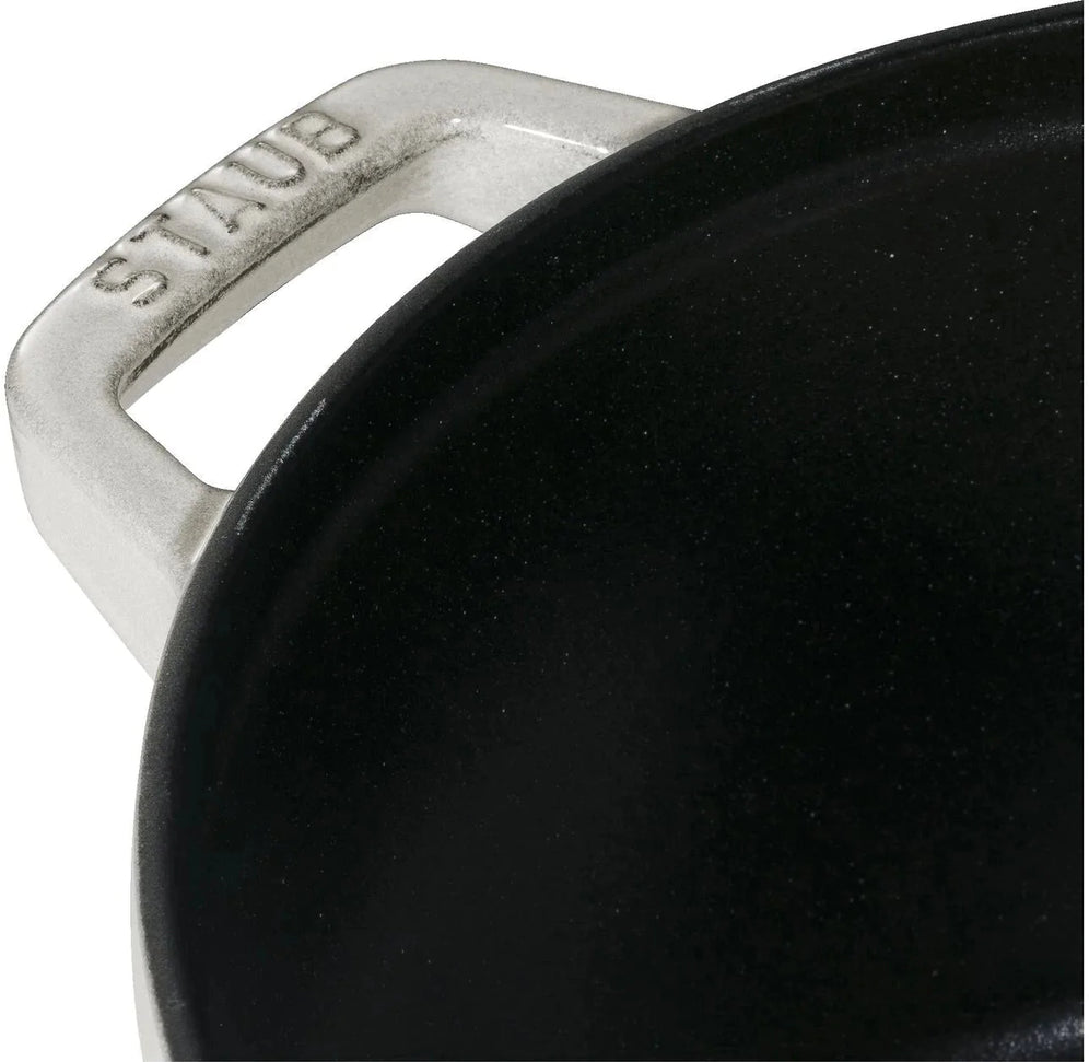 Staub - 4 PC 9.5" Cast Iron Stackable Cocotte Set White Truffle - 1010892