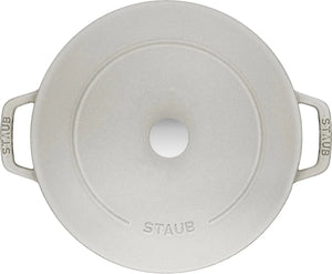 Staub - 4 PC 9.5" Cast Iron Stackable Cocotte Set White Truffle - 1010892