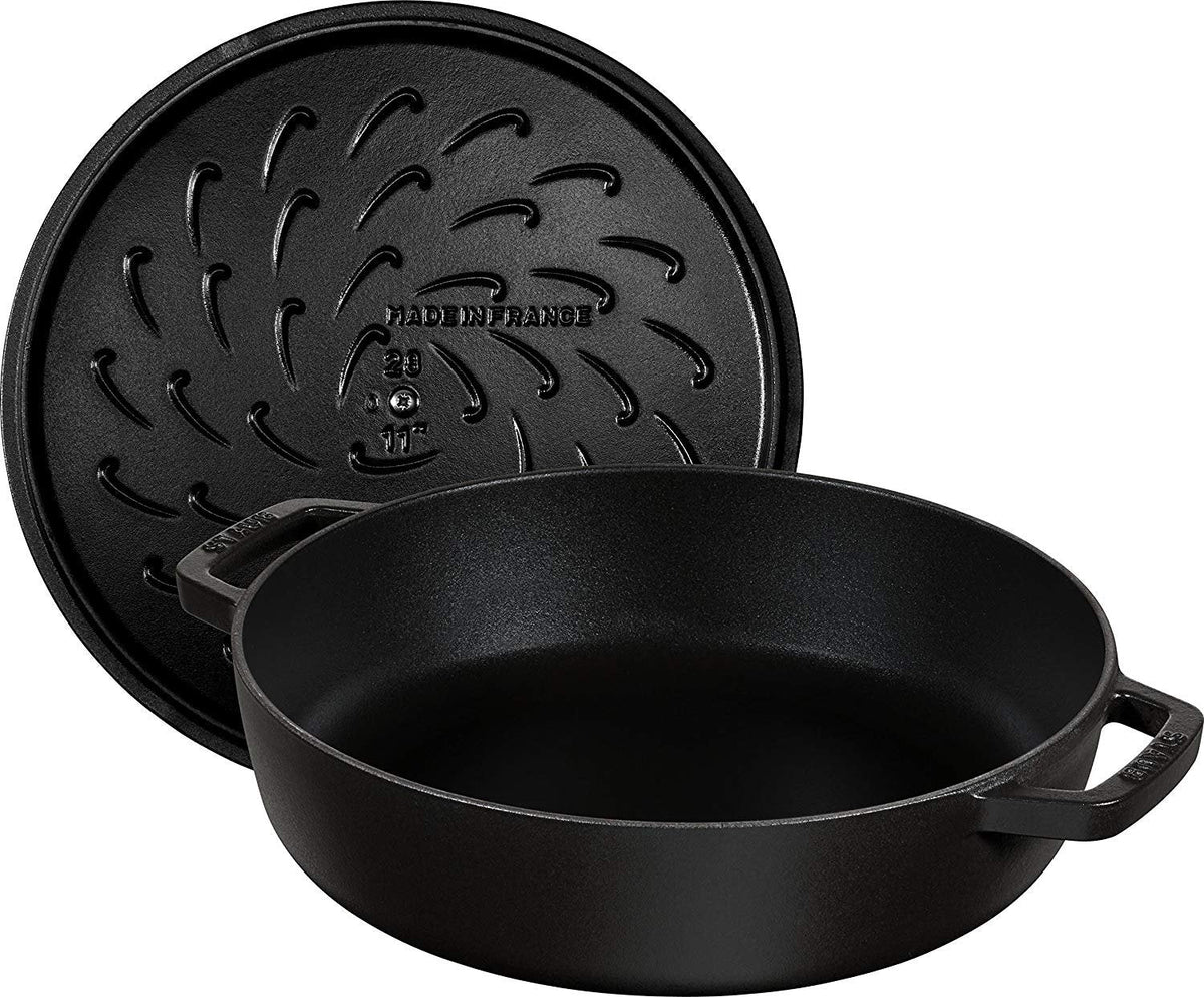Staub - 4 QT Braiser with Chistera Lid Black 3.8L - 40511-472