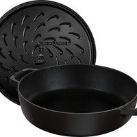Staub - 4 QT Braiser with Chistera Lid Black 3.8L - 40511-472