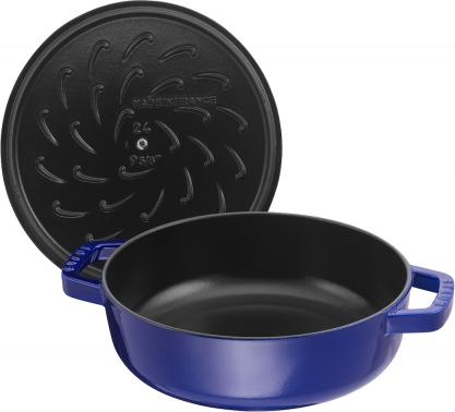 Staub - 4 QT Braiser with Chistera Lid Dark Blue 3.8L - 40511-476