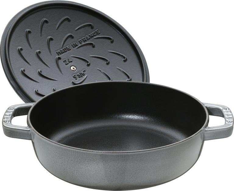 Staub - 4 QT Braiser with Chistera Lid Graphite Grey 3.8L - 40511-470