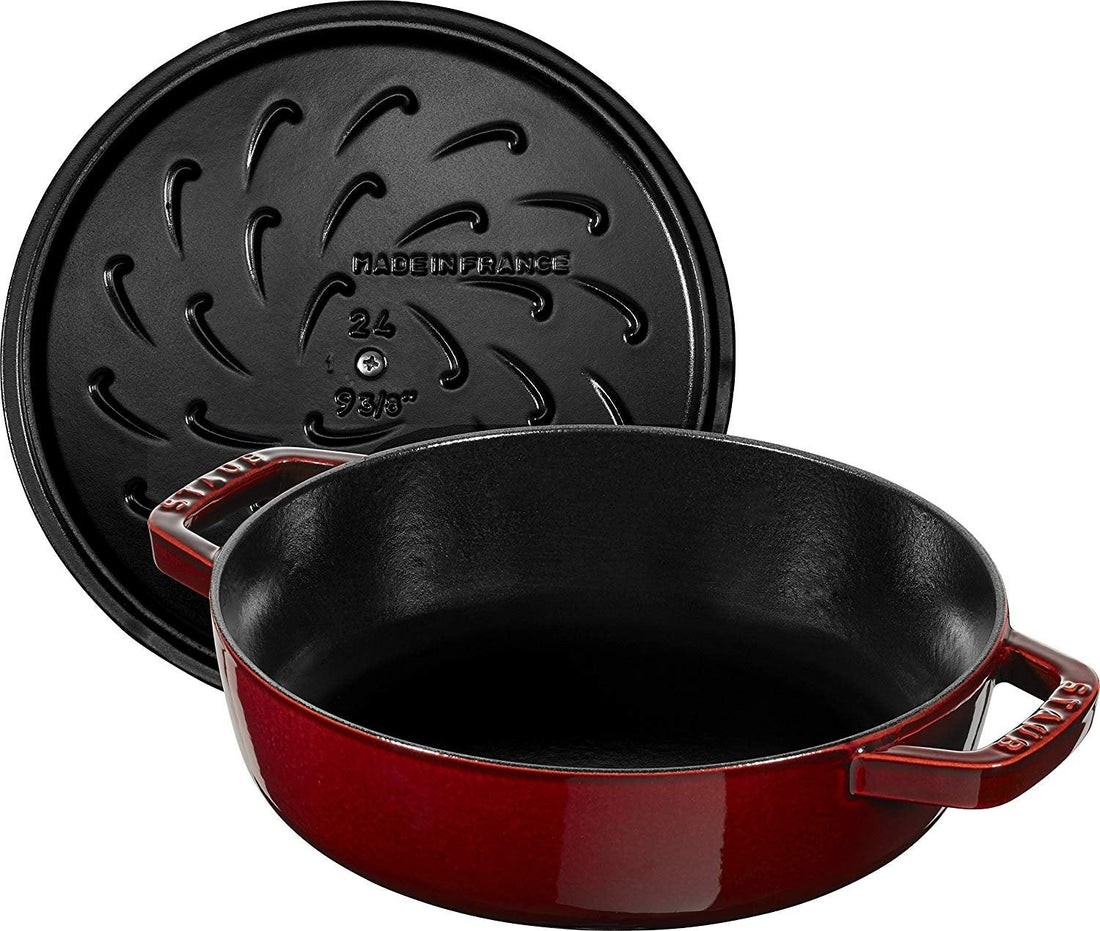 Staub - 4 QT Braiser with Chistera Lid Grenadine 3.8L - 40511-513