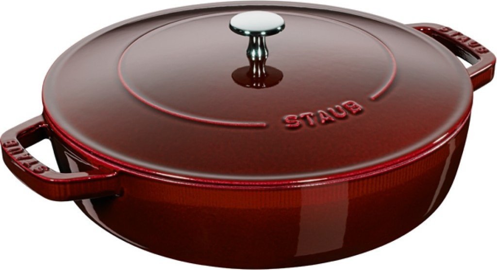 Staub - 4 QT Braiser with Chistera Lid Grenadine 3.8L - 40511-513