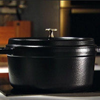 Staub - 4 QT Round Cocotte Black 3.8L - 40500-241