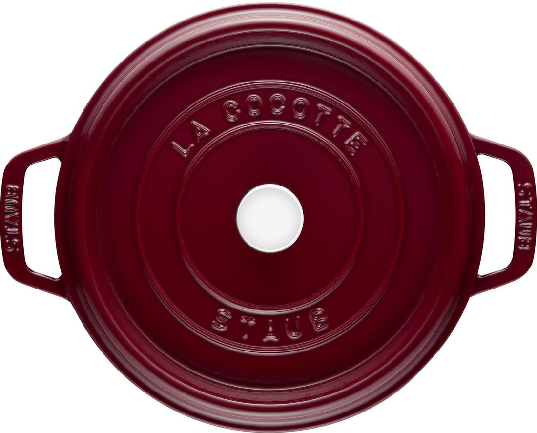 Staub - 4 QT Round Cocotte Bordeaux Red 3.8L - 40502-294