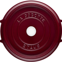 Staub - 4 QT Round Cocotte Bordeaux Red 3.8L - 40502-294