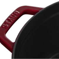 Staub - 4 QT Round Cocotte Bordeaux Red 3.8L - 40502-294