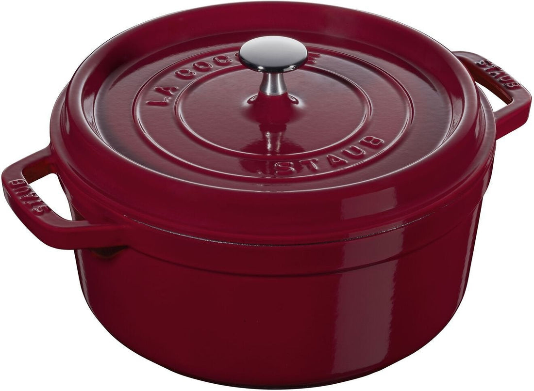 Staub - 4 QT Round Cocotte Bordeaux Red 3.8L - 40502-294