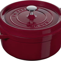 Staub - 4 QT Round Cocotte Bordeaux Red 3.8L - 40502-294