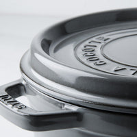 Staub - 4 QT Round Cocotte Graphite Grey 3.8L - 40500-246