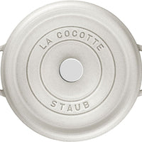 Staub - 4 QT Round Cocotte White Truffle 3.8L - 40501-412