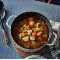 Staub - 4 QT Round Cocotte White Truffle 3.8L - 40501-412