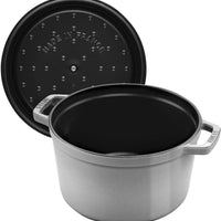 Staub - 5 QT Round High Cocotte Graphite Grey 4.8L - 40502-291