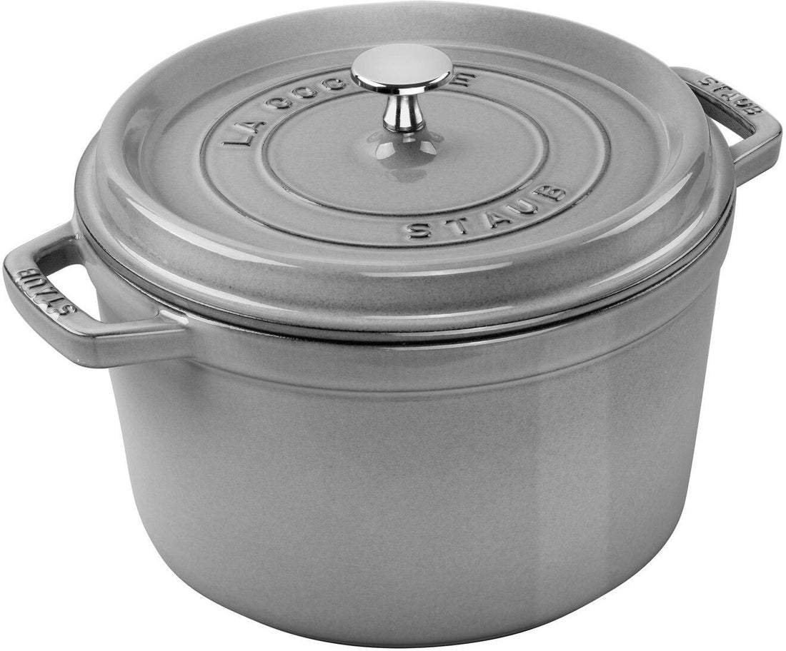 Staub - 5 QT Round High Cocotte Graphite Grey 4.8L - 40502-291