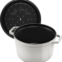 Staub - 5 QT Round High Cocotte White Truffle 4.8L - 40508-223