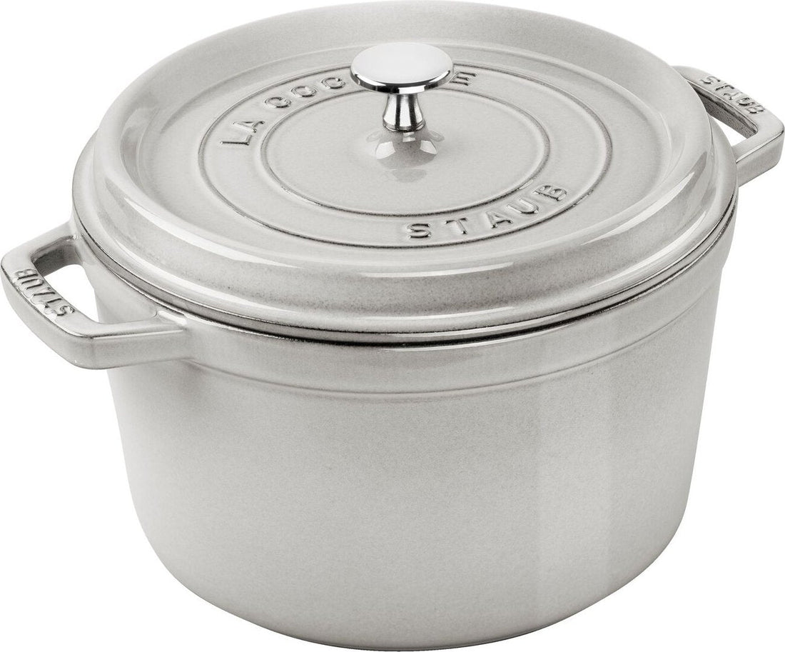 Staub - 5 QT Round High Cocotte White Truffle 4.8L - 40508-223
