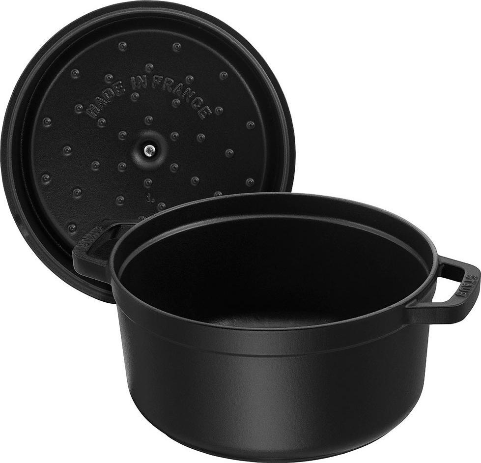 Staub - 5.5 QT Round Cocotte Black 5.2L - 40509-310
