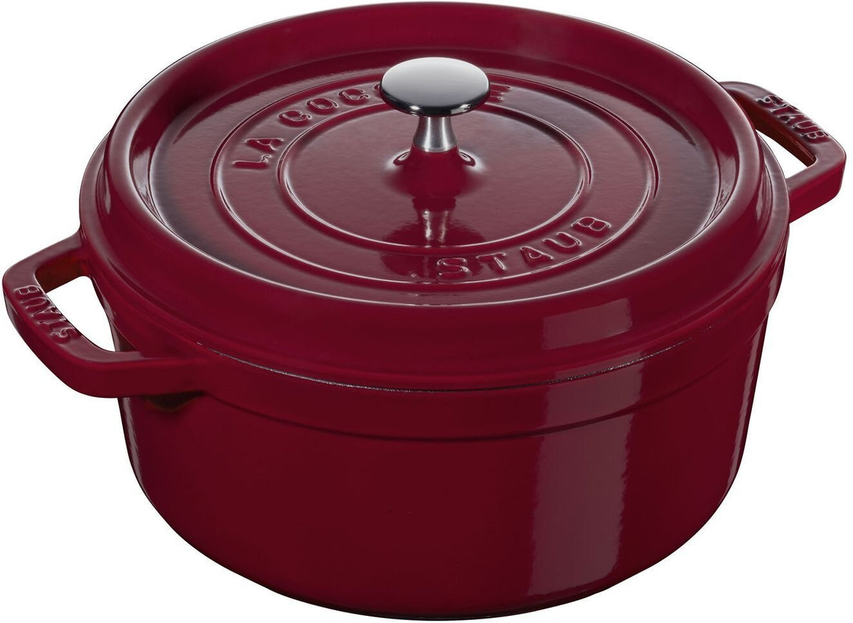 Staub - 5.5 QT Round Cocotte Bordeaux 5.2L - 40502-277
