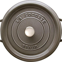 Staub - 5.5 QT Round Cocotte Graphite Grey 5.2L - 40509-312