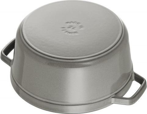 Staub - 5.5 QT Round Cocotte Graphite Grey 5.2L - 40509-312