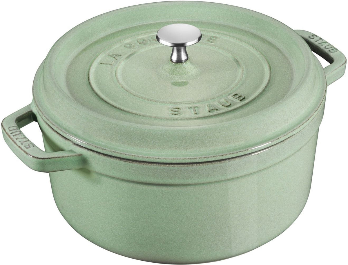 Staub - 5.5 QT Round Cocotte Sage 5.2L - 40508-706