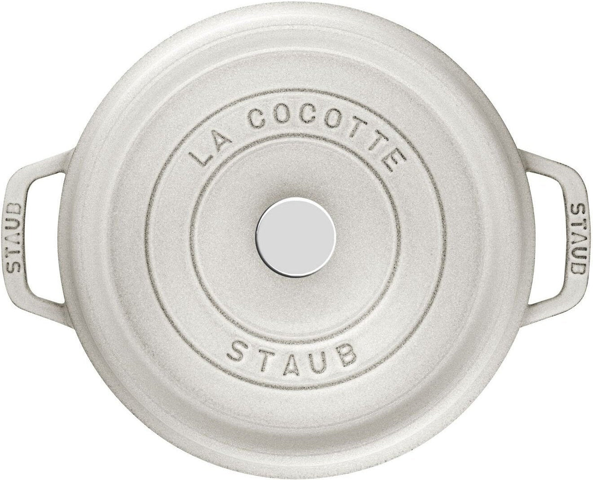 Staub - 5.5 QT Round Cocotte White Truffle 5.2L - 40501-413