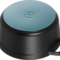 Staub - 5.5 QT Round Cocotte with Steamer Black 5.2L - 40510-606