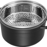 Staub - 5.5 QT Round Cocotte with Steamer Black 5.2L - 40510-606