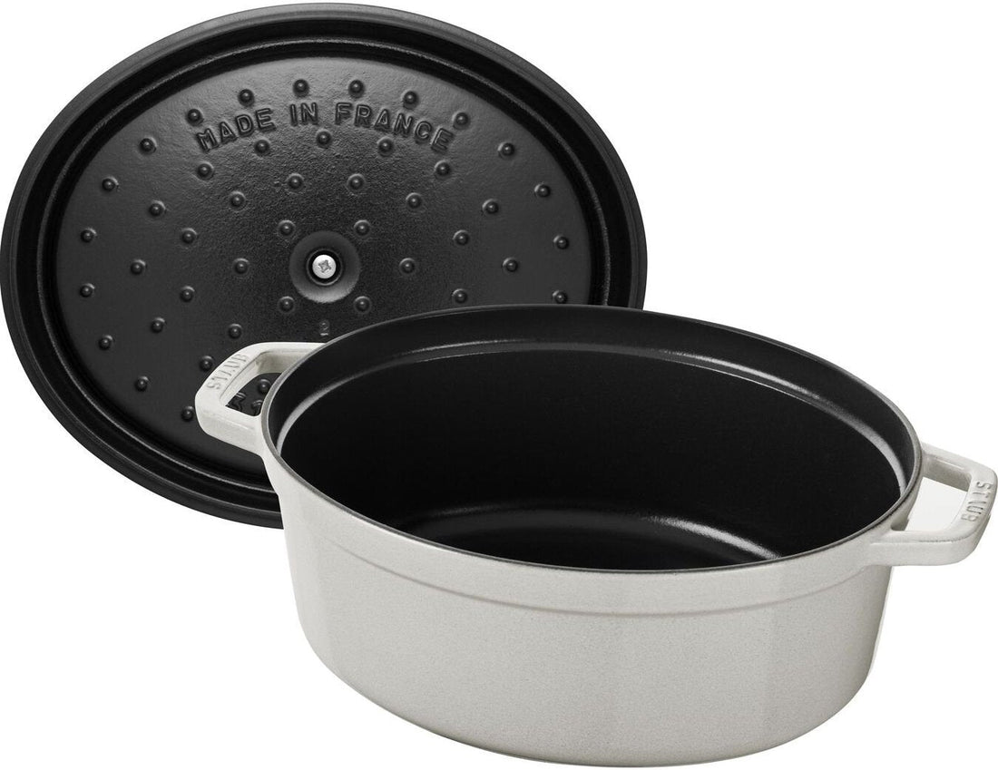 Staub - 5.7 QT Oval Cocotte White Truffle 5.5L - 40501-416