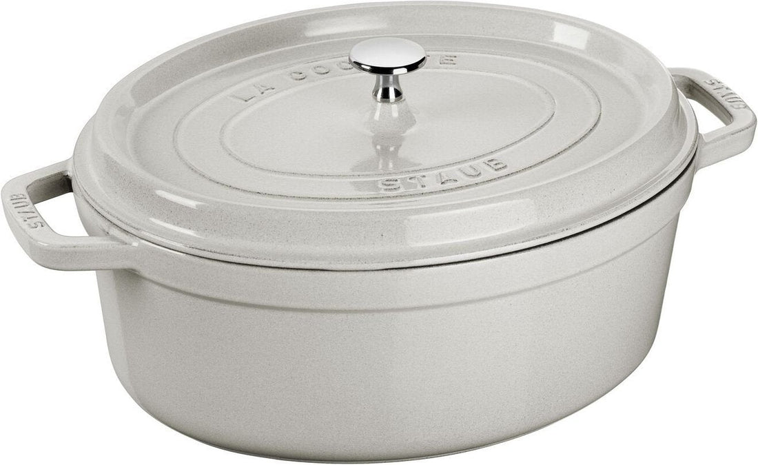 Staub - 5.7 QT Oval Cocotte White Truffle 5.5L - 40501-416