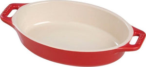 Staub - 6" x 9" Ceramic Oval Baking Dish Cherry Red - 40511-156