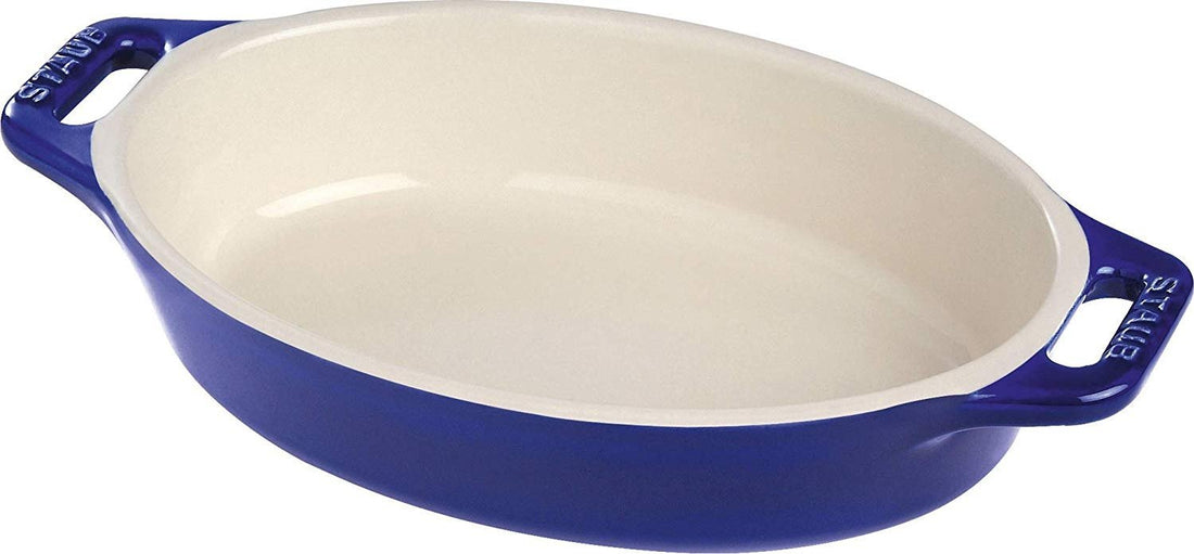 Staub - 6" x 9" Ceramic Oval Baking Dish Dark Blue - 40511-157