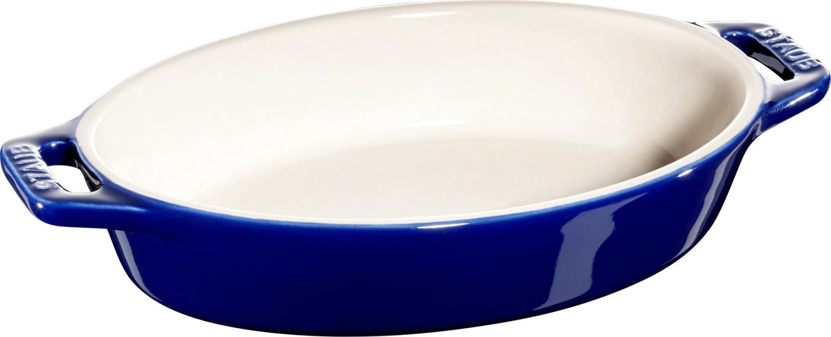 Staub - 6" x 9" Ceramic Oval Baking Dish Dark Blue - 40511-157