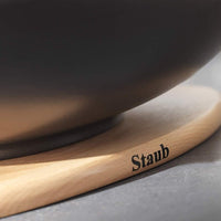 Staub - 6.5" Round Magnetic Wooden Trivet - 40511-078