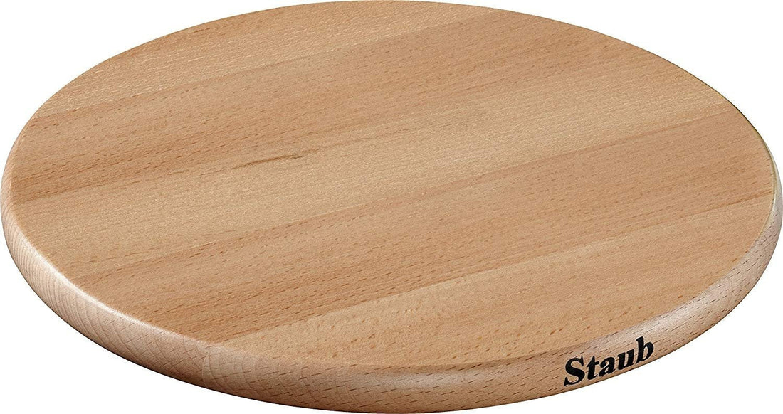 Staub - 6.5" Round Magnetic Wooden Trivet - 40511-078