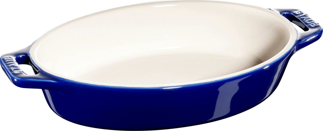 Staub - 6.7" x 4.3" Ceramic Oval Baking Dish Dark Blue - 40511-154